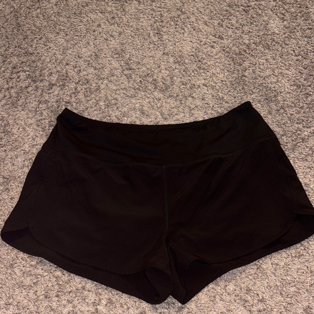 GAIAM Black Women's Athletic Shorts with Wide Waistband